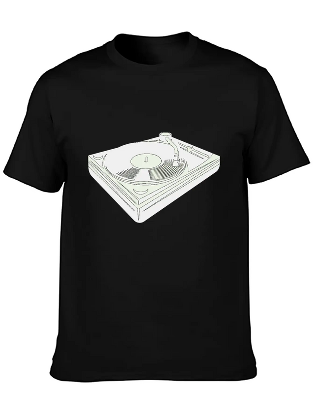Vinyl Player Lightweight Cotton T-Shirt – Daily Comfort Graphic Shirt
