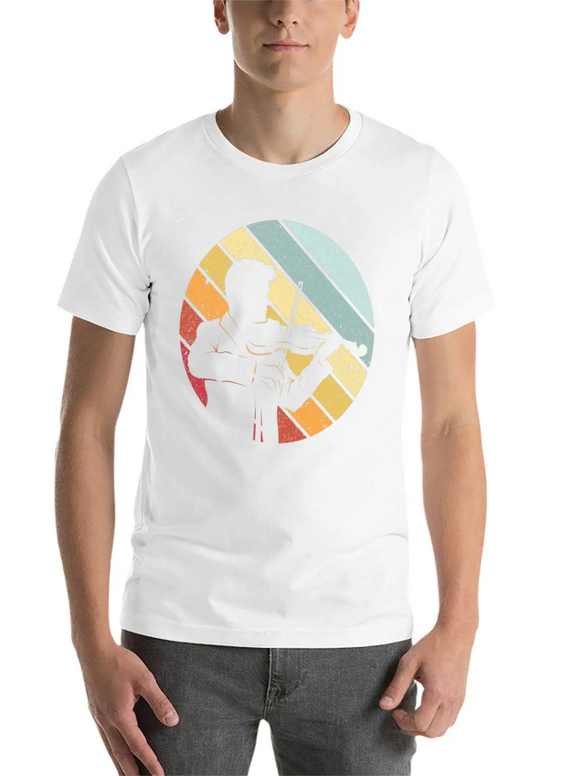 Violin Retro Lightweight Cotton T-Shirt – Daily Comfort Graphic Shirt