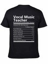Vocal Music Teacher T Shirt - Nutritional And Unde Lightweight Cotton T-Shirt – Daily Comfort Graphic Shirt