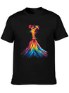 Volcano Geology Magma Lava Popart Lightweight Cotton T-Shirt – Daily Comfort Graphic Shirt