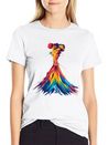 Volcano Geology Magma Lava Popart Lightweight Cotton T-Shirt – Daily Comfort Graphic Shirt