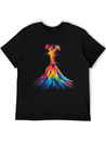 Volcano Geology Magma Lava Popart Lightweight Cotton T-Shirt – Daily Comfort Graphic Shirt