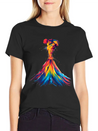 Volcano Geology Magma Lava Popart Lightweight Cotton T-Shirt – Daily Comfort Graphic Shirt
