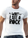 Wait I See A Rock Geologist Stone Geology Job Lightweight Cotton T-Shirt – Daily Comfort Graphic Shirt