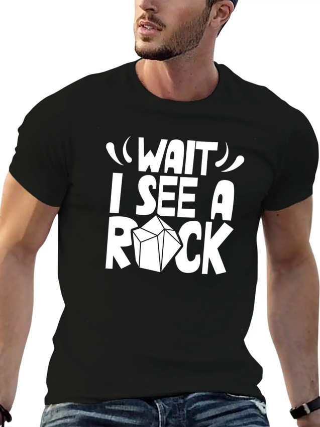 Wait I See A Rock Geologist Stone Geology Job Lightweight Cotton T-Shirt – Daily Comfort Graphic Shirt