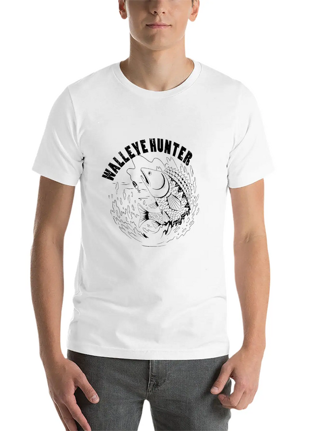 Walleye Hunter Outdoorman Walleye Fisherman Lightweight Cotton T-Shirt – Daily Comfort Graphic Shirt