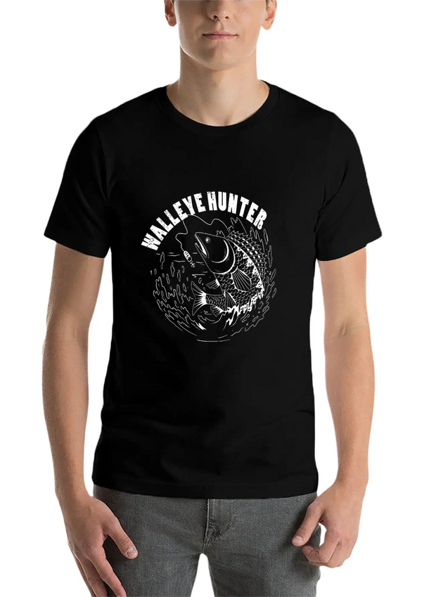 Walleye Hunter Outdoorman Walleye Fisherman Lightweight Cotton T-Shirt – Daily Comfort Graphic Shirt
