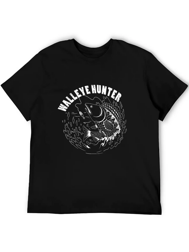 Walleye Hunter Outdoorman Walleye Fisherman Lightweight Cotton T-Shirt – Daily Comfort Graphic Shirt