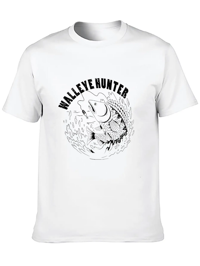 Walleye Hunter Outdoorman Walleye Fisherman Lightweight Cotton T-Shirt – Daily Comfort Graphic Shirt