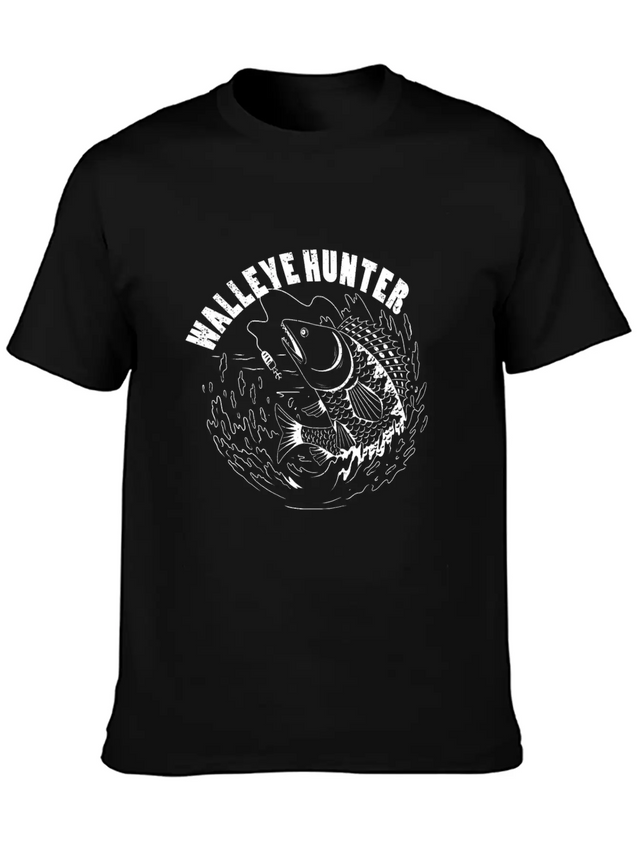 Walleye Hunter Outdoorman Walleye Fisherman Lightweight Cotton T-Shirt – Daily Comfort Graphic Shirt