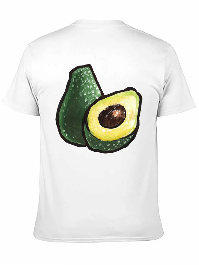 Watercolor Avocados Lightweight Cotton T-Shirt – Daily Comfort Graphic Shirt