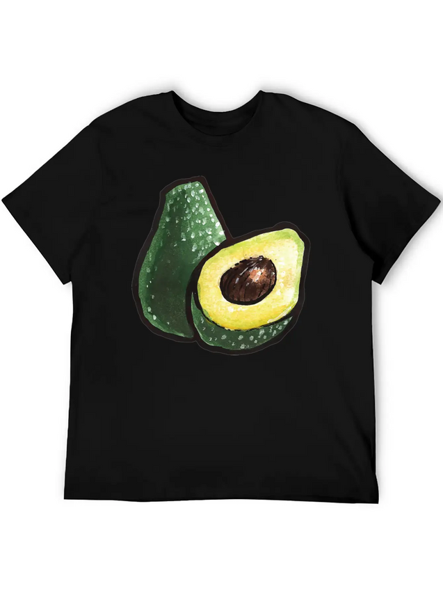 Watercolor Avocados Lightweight Cotton T-Shirt – Daily Comfort Graphic Shirt