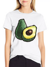 Watercolor Avocados Lightweight Cotton T-Shirt – Daily Comfort Graphic Shirt