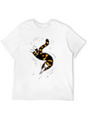 Weird Cat With Bone Hands Swimming Lightweight Cotton T-Shirt – Daily Comfort Graphic Shirt