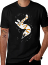 Weird Cat With Bone Hands Swimming Lightweight Cotton T-Shirt – Daily Comfort Graphic Shirt