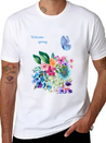 Welcome Spring Lightweight Cotton T-Shirt – Daily Comfort Graphic Shirt