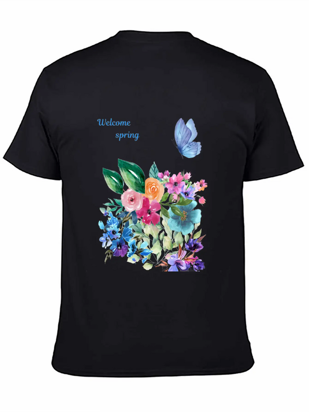 Welcome Spring Lightweight Cotton T-Shirt – Daily Comfort Graphic Shirt