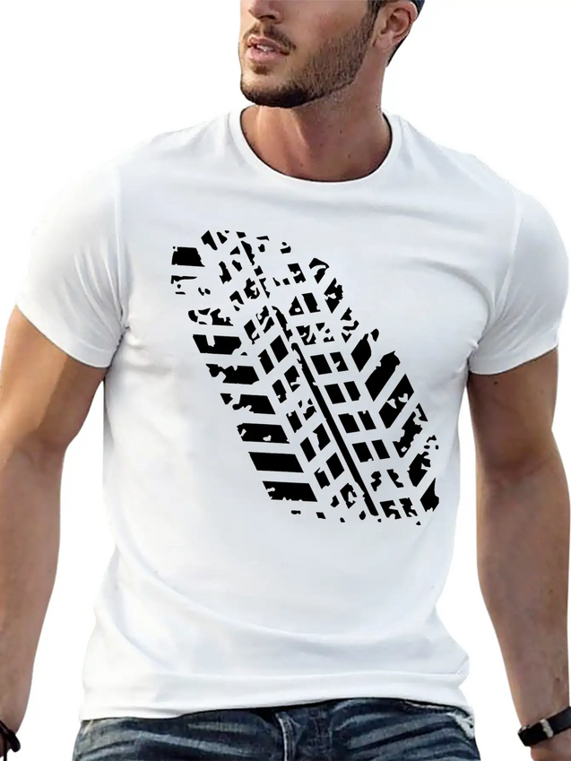 Wheel Track Lightweight Cotton T-Shirt – Daily Comfort Graphic Shirt
