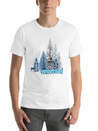 Winter Snowflake Creative Winter Blue Snowflakes Lightweight Cotton T-Shirt – Daily Comfort Graphic Shirt