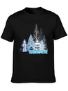 Winter Snowflake Creative Winter Blue Snowflakes Lightweight Cotton T-Shirt – Daily Comfort Graphic Shirt