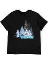 Winter Snowflake Creative Winter Blue Snowflakes Lightweight Cotton T-Shirt – Daily Comfort Graphic Shirt