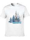 Winter Snowflake Creative Winter Blue Snowflakes Lightweight Cotton T-Shirt – Daily Comfort Graphic Shirt
