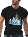 Winter Snowflake Creative Winter Blue Snowflakes Lightweight Cotton T-Shirt – Daily Comfort Graphic Shirt