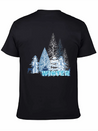 Winter Snowflake Creative Winter Blue Snowflakes Lightweight Cotton T-Shirt – Daily Comfort Graphic Shirt