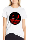 Witch, Wolf, Raven, Pumpkins Lightweight Cotton T-Shirt – Daily Comfort Graphic Shirt