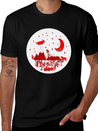 Witch, Wolf, Raven, Pumpkins Lightweight Cotton T-Shirt – Daily Comfort Graphic Shirt