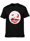 Witch, Wolf, Raven, Pumpkins Lightweight Cotton T-Shirt – Daily Comfort Graphic Shirt