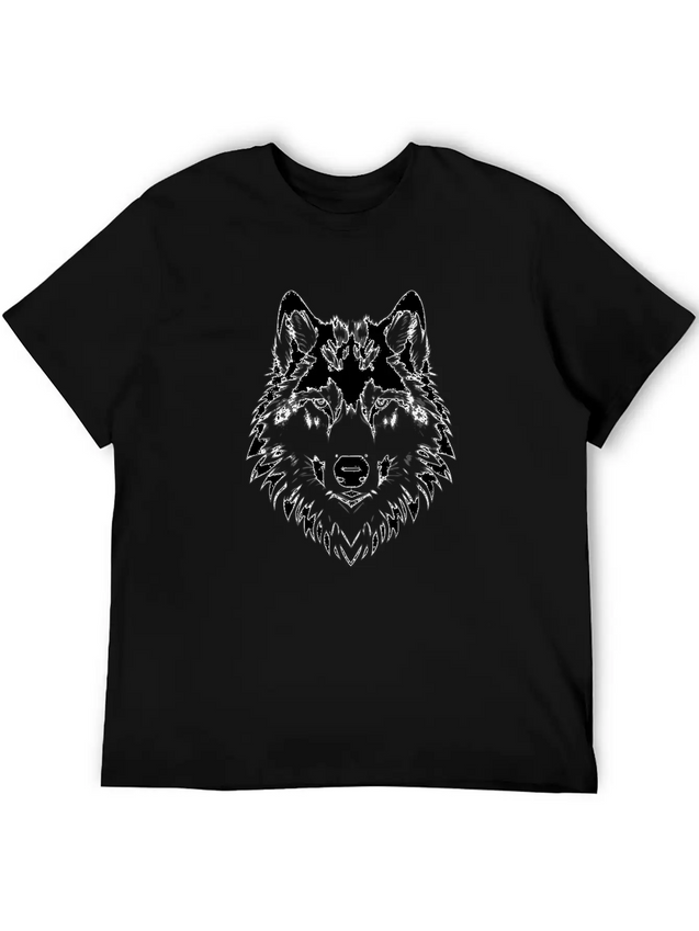 Wolf Design Lightweight Cotton T-Shirt – Daily Comfort Graphic Shirt