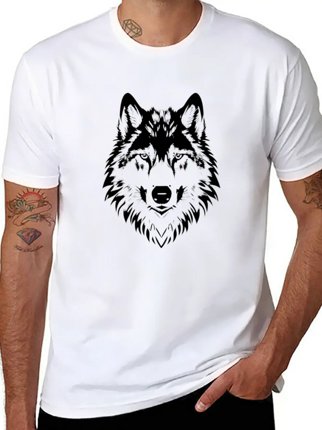 Wolf Design Lightweight Cotton T-Shirt – Daily Comfort Graphic Shirt