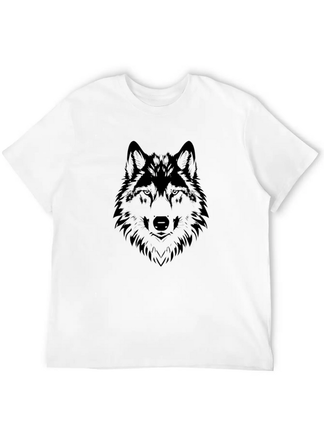Wolf Design Lightweight Cotton T-Shirt – Daily Comfort Graphic Shirt