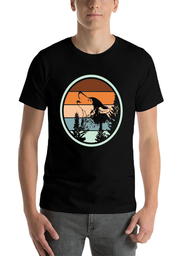 Wolf Howl | Howling Wolves Forest Nature Wolfpack Lightweight Cotton T-Shirt – Daily Comfort Graphic Shirt