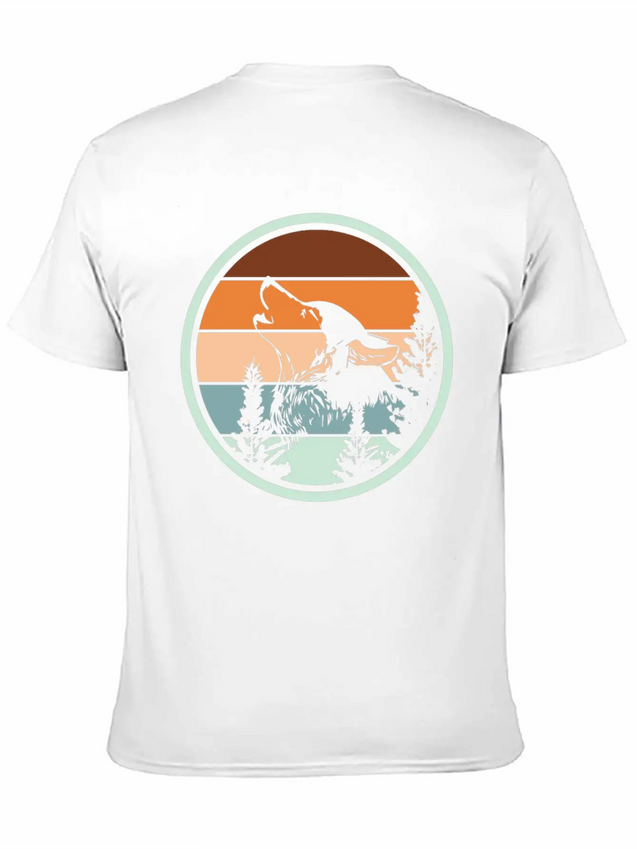 Wolf Howl | Howling Wolves Forest Nature Wolfpack Lightweight Cotton T-Shirt – Daily Comfort Graphic Shirt