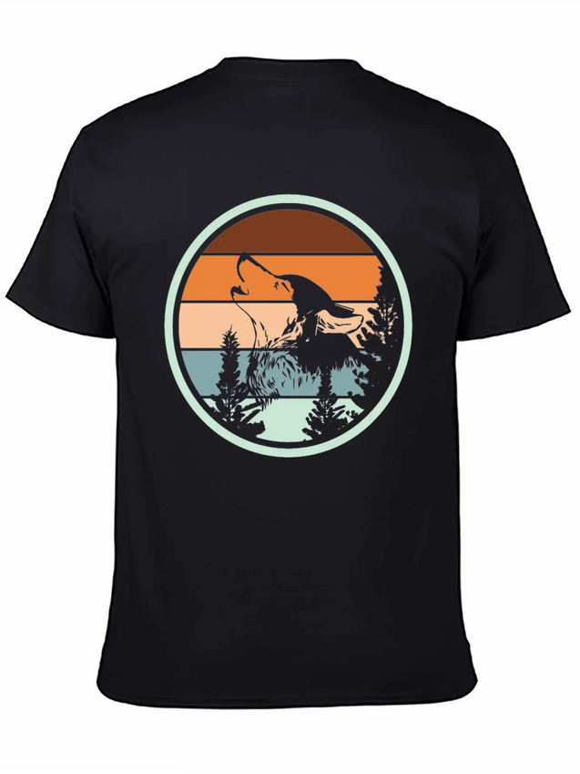 Wolf Howl | Howling Wolves Forest Nature Wolfpack Lightweight Cotton T-Shirt – Daily Comfort Graphic Shirt