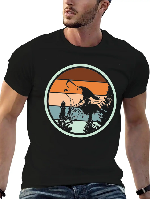 Wolf Howl | Howling Wolves Forest Nature Wolfpack Lightweight Cotton T-Shirt – Daily Comfort Graphic Shirt