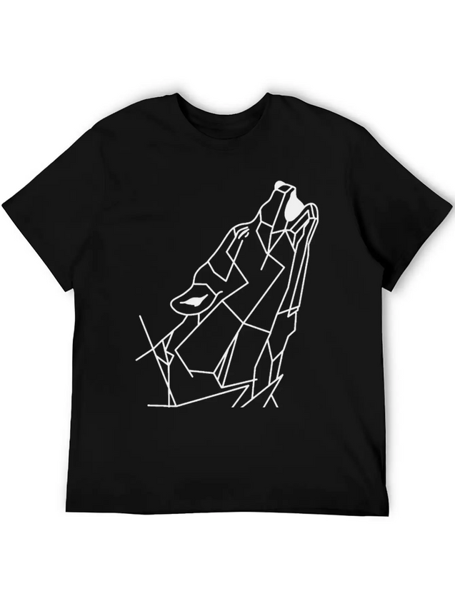 Wolf Howling Lightweight Cotton T-Shirt – Daily Comfort Graphic Shirt