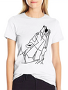 Wolf Howling Lightweight Cotton T-Shirt – Daily Comfort Graphic Shirt