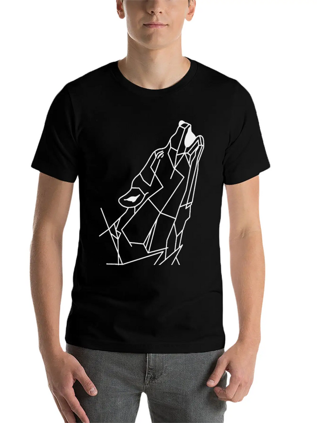 Wolf Howling Lightweight Cotton T-Shirt – Daily Comfort Graphic Shirt