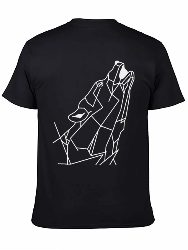 Wolf Howling Lightweight Cotton T-Shirt – Daily Comfort Graphic Shirt