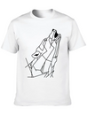 Wolf Howling Lightweight Cotton T-Shirt – Daily Comfort Graphic Shirt