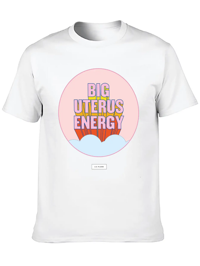 Women Big Energy Lightweight Cotton T-Shirt – Daily Comfort Graphic Shirt