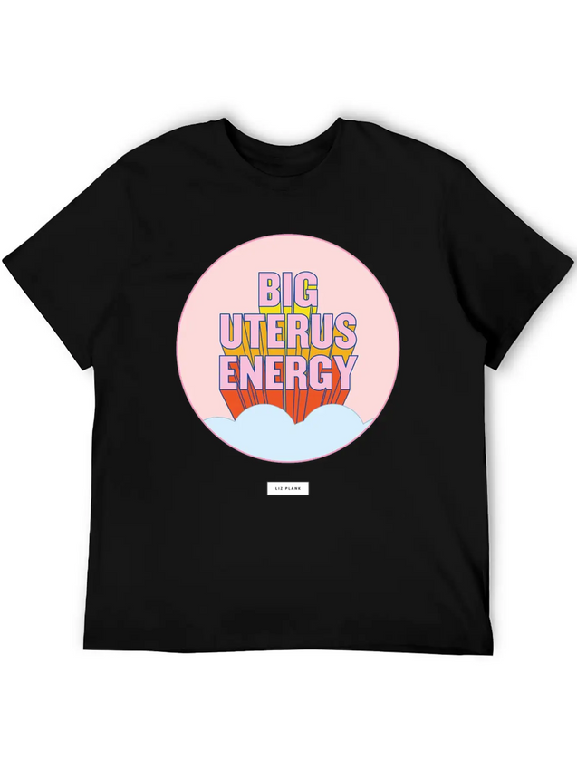 Women Big Energy Lightweight Cotton T-Shirt – Daily Comfort Graphic Shirt