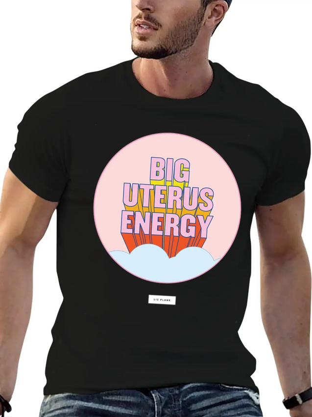 Women Big Energy Lightweight Cotton T-Shirt – Daily Comfort Graphic Shirt
