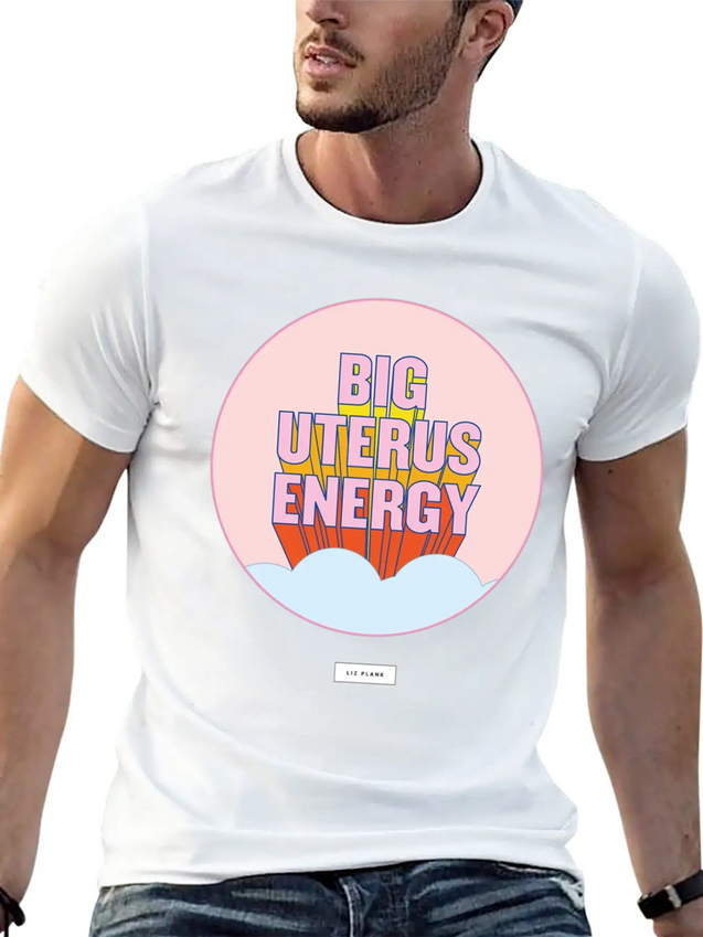 Women Big Energy Lightweight Cotton T-Shirt – Daily Comfort Graphic Shirt