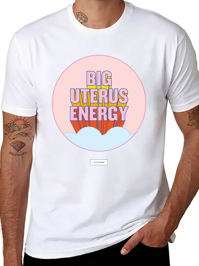 Women Big Energy Lightweight Cotton T-Shirt – Daily Comfort Graphic Shirt