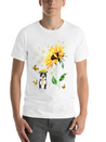 Womens Sunflower Border Collie Mom Dog Lover Gift Lightweight Cotton T-Shirt – Daily Comfort Graphic Shirt