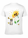 Womens Sunflower Border Collie Mom Dog Lover Gift Lightweight Cotton T-Shirt – Daily Comfort Graphic Shirt